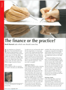 Dental Practice Finance Article