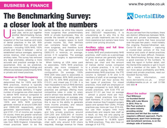 The Benchmarking Survey: a closer look at the numbers